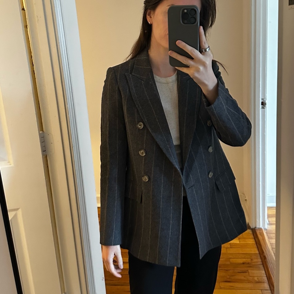 Massimo Dutti grey pinstripe blazer - worn once